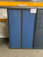 Roldeurkasten, Archiefkasten, 196x120x44, Blauw - Zwart, Met slot, 25 tot 50 cm, Metaal, 100 tot 150 cm