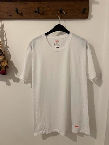 Witte SUPREME/HANES TAGLESS TEES (3 PACK) maat M beschikbaar voor biedingen