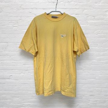 Vintage T-shirt Maat S Geel Reebok Logo Single Stitch beschikbaar voor biedingen