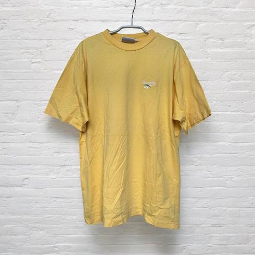 Vintage T-shirt Maat S Geel Reebok Logo Single Stitch, Kleding | Heren, T-shirts, Zo goed als nieuw, Maat 46 (S) of kleiner, Geel