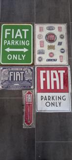 FIAT Metalen wandborden en thermometer, Ophalen, Zo goed als nieuw, Reclamebord