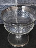 Champagne/ ijscoupe vintage met verzilverde randen, Antiek en Kunst, Ophalen of Verzenden
