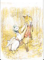 Ansichtkaart	Beatrix Potter	Jemima Puddleduck & Mr. Fox, Verzenden, 1980 tot heden, Ongelopen, Kinderen