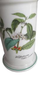 Vintage porseleinen cacao strooier met botanische print 1103, Overige typen, Gebruikt, Ophalen of Verzenden, Porselein