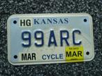 Motor licenseplate / motorkentekenplaat Kansas Cycle USA, Verzenden, Gebruikt, Auto's