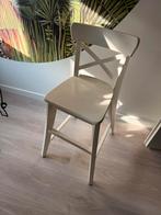 IKEA hoge stoel / barkruk – wit, Huis en Inrichting, Barkrukken, 1 kruk, Ophalen, Gebruikt, Hout