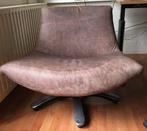 Bruine draaistoel, Huis en Inrichting, Fauteuils, 75 tot 100 cm, Ophalen of Verzenden, Zo goed als nieuw, Leer