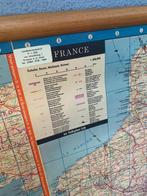 Schoolplaat wegenkaart Frankrijk Falkplan vintage retro, Antiek en Kunst, Antiek | Schoolplaten, Ophalen of Verzenden, Aardrijkskunde