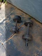 partij diverse halters drukbank trekveer kettlebell etc, Ophalen, Gebruikt