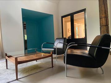 2 Harvink leer stoel fauteuil Columbus. Zwart Prijs per stuk beschikbaar voor biedingen