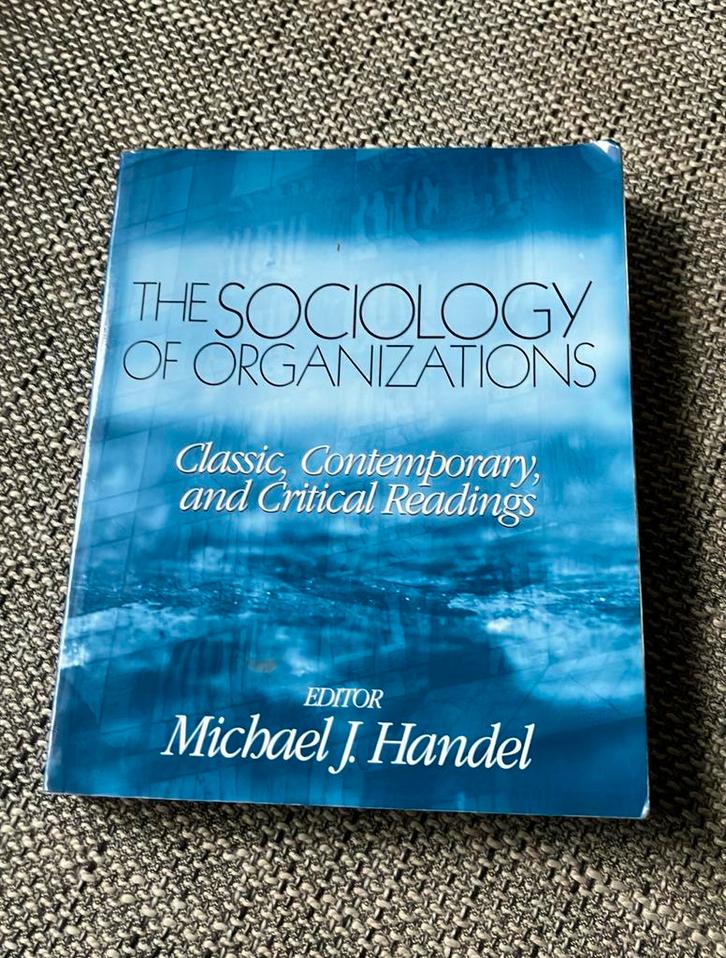 The sociology of organizations, Boeken, Studieboeken en Cursussen, Zo goed als nieuw, WO, Beta, Ophalen of Verzenden