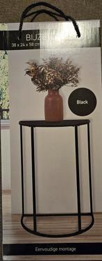 Zwart Halfrond Bijzettafeltje - Nieuw in Doos!, Minder dan 50 cm, 50 tot 100 cm, Rond, Nieuw