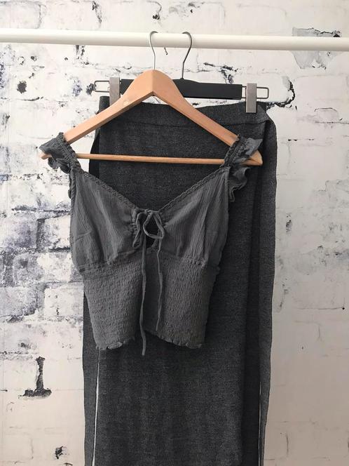 Moost wanted setje top + rok grijs, Kleding | Dames, Rokken, Zo goed als nieuw, Maat 36 (S), Grijs, Ophalen of Verzenden