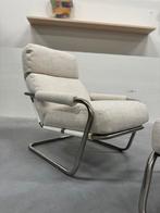 Nieuw Gelderland 601 Oberman met Poef Stof Riva Design Stoel, Nieuw, 75 tot 100 cm, Ophalen of Verzenden, Gelderland