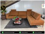 GRATIS LEVERING Hoekbank Cognac 310x225 GEREINIGD, Huis en Inrichting, Hoekbank, 300 cm of meer, Ophalen of Verzenden, Zo goed als nieuw