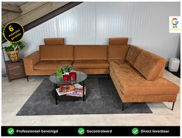 GRATIS LEVERING Hoekbank Cognac 310x225 GEREINIGD beschikbaar voor biedingen