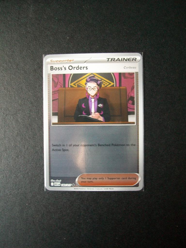 8182. Nieuwe Pokemon Kaart holofoil BOSS's ORDERS (183/217), Verzenden, Nieuw, Losse kaart, Foil