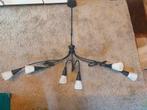 Mooie Plafondlamp Hanglamp zwart + 6 kelkjes kleine fitting, Ophalen, Gebruikt, Metaal, 75 cm of meer