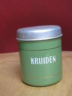 Emaille groen kruiden bus gouden band, Verzenden