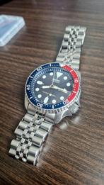 Seiko skx009 met Saffieren kristal, Ophalen of Verzenden, Staal, Seiko, Onbekend