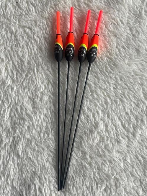 adv 247 / NIEUW set 4 inline dobbers TUBERTINI 0,10 gr, Watersport en Boten, Hengelsport | Witvissen, Nieuw, Dobber of Lood, Ophalen of Verzenden