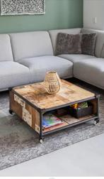 Salontafel op wieltjes, Huis en Inrichting, Tafels | Salontafels, Ophalen, 50 tot 100 cm, Zo goed als nieuw, Minder dan 50 cm