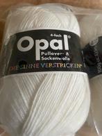 4 bollen Opal Uni 4-draads Wit - 4x100 gram, Hobby en Vrije tijd, Ophalen of Verzenden, Nieuw, Breien of Haken, Wol of Garen