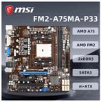 MSI FM2-A75MA-P33 Moederbord + A4-5300 3.4GHz CPU + 16GB Mem, Computers en Software, Moederborden, Refurbished, DDR3, Ophalen of Verzenden