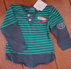 Maat 62 Dirkje longsleeve groen/grijs NIEUW (0047), Kinderen en Baby's, Babykleding | Maat 62, Dirkje, Nieuw, Ophalen of Verzenden