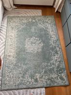 Groen/beige vloerkleed met print, Ophalen, Gebruikt, 100 tot 150 cm, 150 tot 200 cm