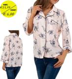 JCL blouse zijde zacht vogelprint lichtroze M/L, Nieuw, Maat 38/40 (M), Roze, JCL