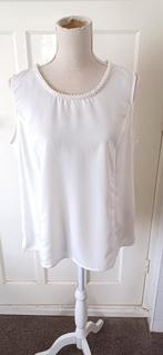 Leuke mouwloze blouse van Mona met parelhals    maat 44, Kleding | Dames, Verzenden, Wit, Maat 42/44 (L), Zo goed als nieuw