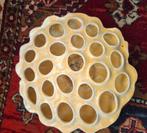 brocante keramiek vintage vaas bloemknoppen multivaas, Geel, Aardewerk of Porselein, Ophalen of Verzenden, Zo goed als nieuw