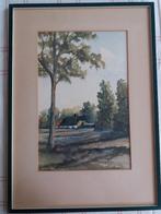 Originele Aquarel, Antiek en Kunst, Kunst | Schilderijen | Klassiek, Ophalen