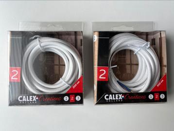 2x Calex kabel van 3 meter - wit beschikbaar voor biedingen