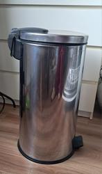 Stainless Steel Pedal Bin – 30–35L – 60cm height, Ophalen, Met pedaal, 50 tot 75 cm, Zo goed als nieuw