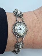 Vintage Zilveren Horloge met Zeeuwse Knopen Bandje, Overige merken, Polshorloge, Overige materialen, Ophalen of Verzenden