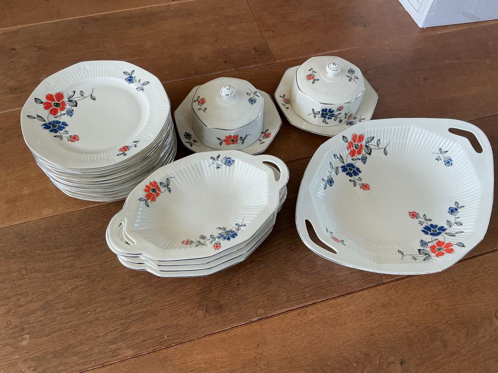 Servies met bloemmotief, Ophalen, Gebruikt, Keramiek, Overige stijlen