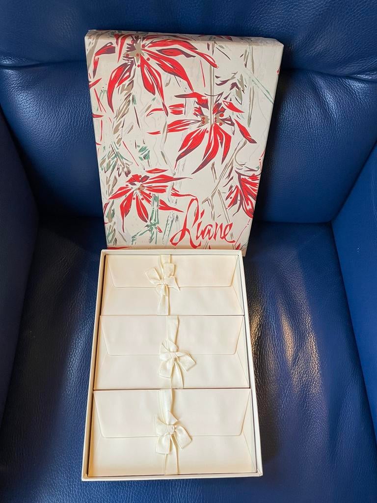 vintage briefpapier set  het merk Klompé met de naam Liane, Ophalen of Verzenden