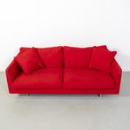 1x Montis Axel Bank 3-zits/190cm Rood Stof - Sledepoot, Niet ingevuld, 150 tot 200 cm, Niet ingevuld, Driepersoons