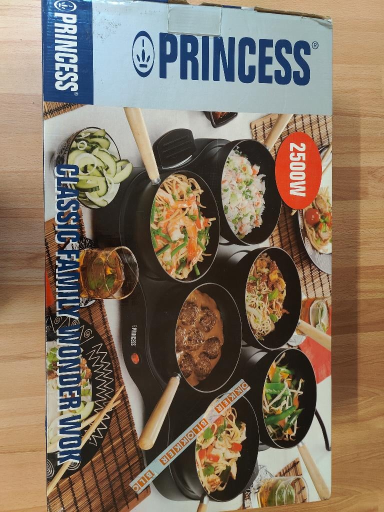Princess wokset, Witgoed en Apparatuur, Gourmetstellen, Verzenden, Zo goed als nieuw, 4 t/m 7 personen