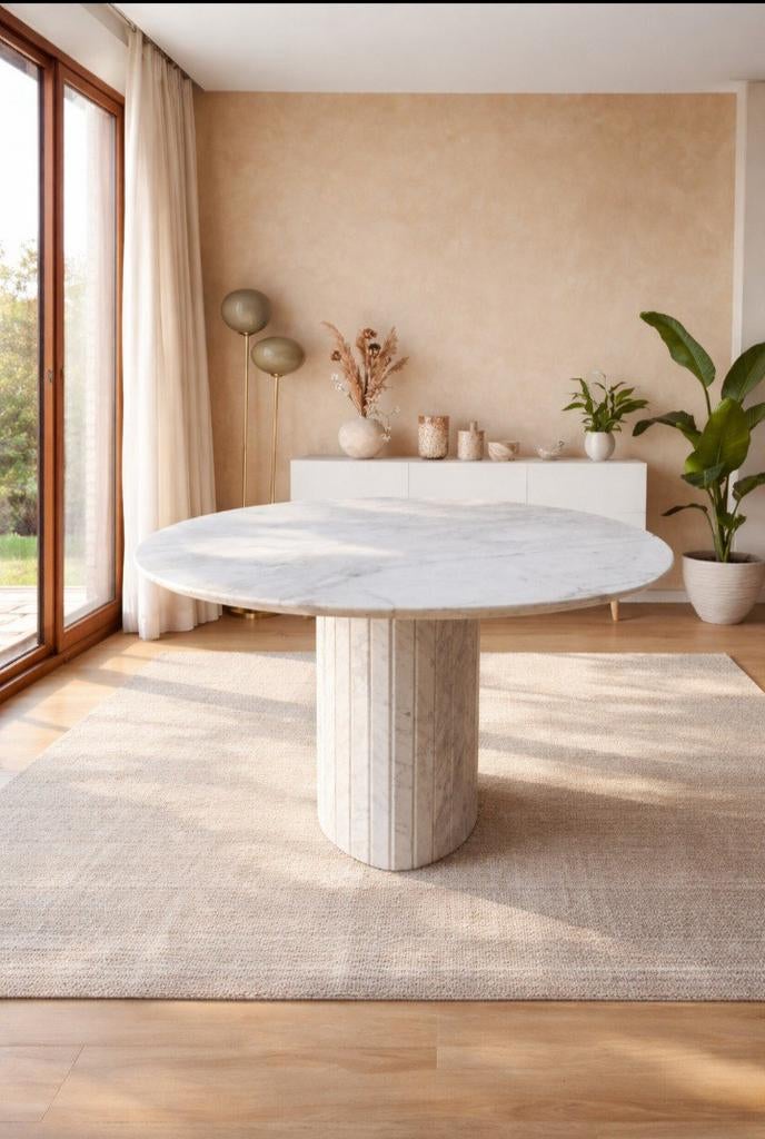 Prachtige ovale eettafel van massief marmer 180x100x73, Huis en Inrichting, Tafels | Eettafels, Ophalen, 100 tot 150 cm, 200 cm of meer