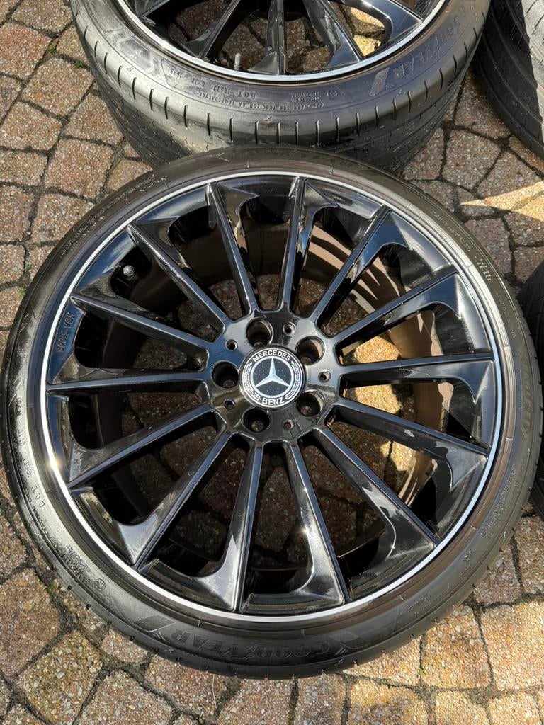 GMP 19” Velgen Breedset Mercedes + Goodyear Eagle F1 + TPMS, Auto-onderdelen, Banden en Velgen, Gebruikt, Banden en Velgen, Personenwagen