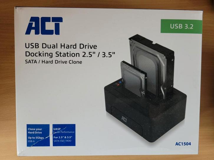 Dual harde schijf docking station, Computers en Software, Harde schijven, Zo goed als nieuw, Desktop, Extern, USB, Ophalen of Verzenden