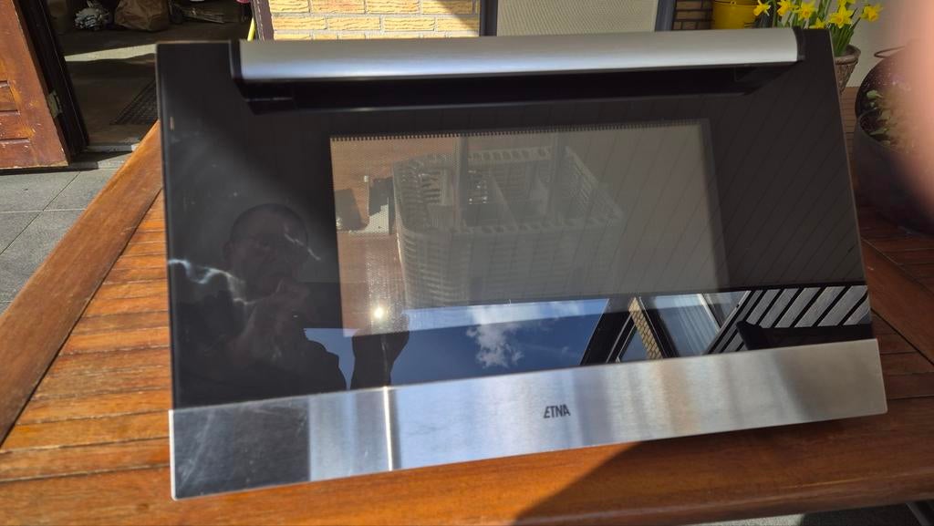 Complete deur voor ETNA combimagnetron T2144 RVS, Witgoed en Apparatuur, Magnetrons, Ophalen, Gebruikt