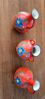 Set van 3 vintage vazen met bloemmotief, Ophalen of Verzenden