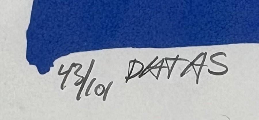 1373. Zeefdruk - Henk Hofstra "Datas", kantoorgerei, 1980, Antiek en Kunst, Ophalen of Verzenden