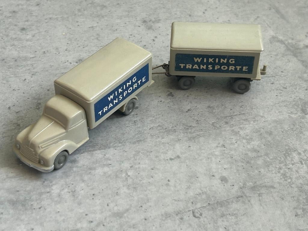 Wiking 1:87 Ford Wiking Transporte + aanhanger Unverglast, Ophalen of Verzenden, Zo goed als nieuw, Bus of Vrachtwagen, Wiking