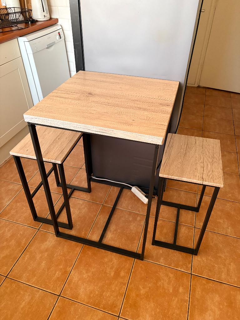 Sweeek bartafelset Loft inclusief krukken, Ophalen, Gebruikt, Inclusief barstoelen