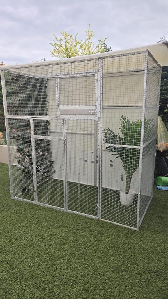 Volière aluminium, Dieren en Toebehoren, Vogels | Hokken en Kooien, Ophalen of Verzenden, Aluminium, Volière